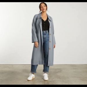 NWOT Everlane Steel Blue Trench